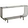 Arlice 67 3/4" Wide Clear Glass Silver Leaf Console Table