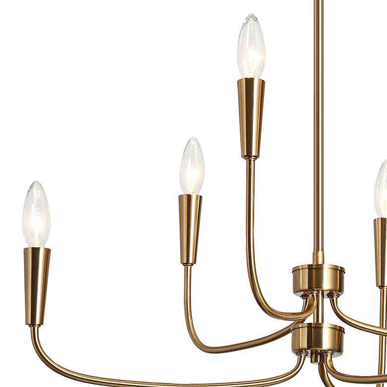 Image 6 Arlin 26.8" Wide Gold 6-Light Candle Chandelier more views