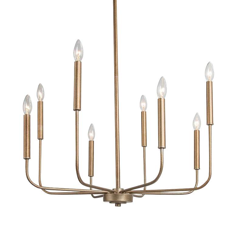 Image 2 Arlin 26 3/4 inch Wide Dark Gold 8-Light Candle Chandelier