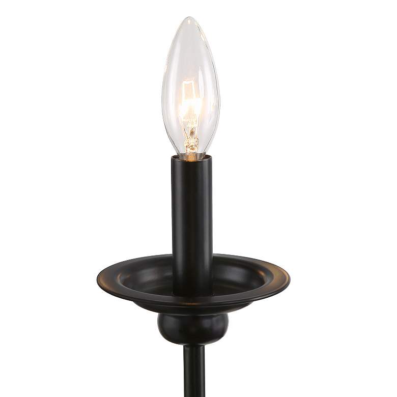 Image 3 Arlin 26" Wide 6-Light Black Finish Curved Arm Candle Chandelier more views