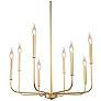 1_Arlin 26" Wide Gold 8-Light Candelabra Arm Chandelier