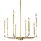 Arlin 26" Wide Gold 8-Light Candelabra Arm Chandelier