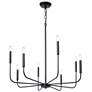 Arlin 31.5" Wide Black 8-Light Candle Chandelier
