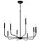 Arlin 31.5" Wide Black 8-Light Candle Chandelier