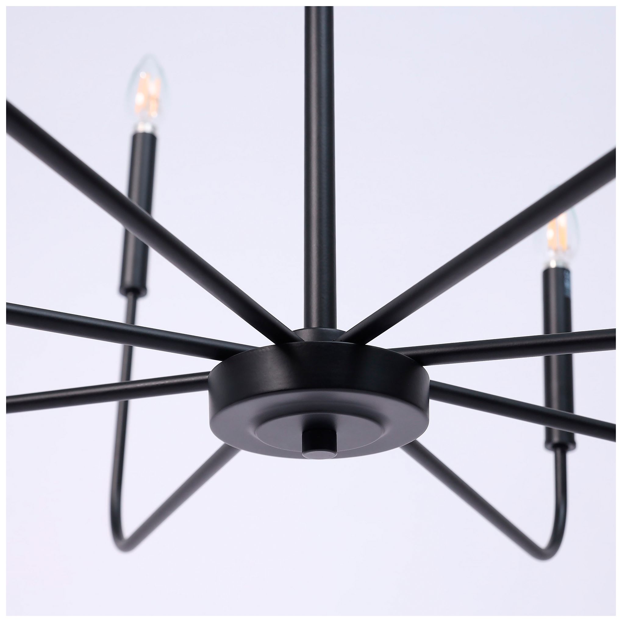 Image 4 Arlin 31.5" Wide Black 8-Light Candle Chandelier more views