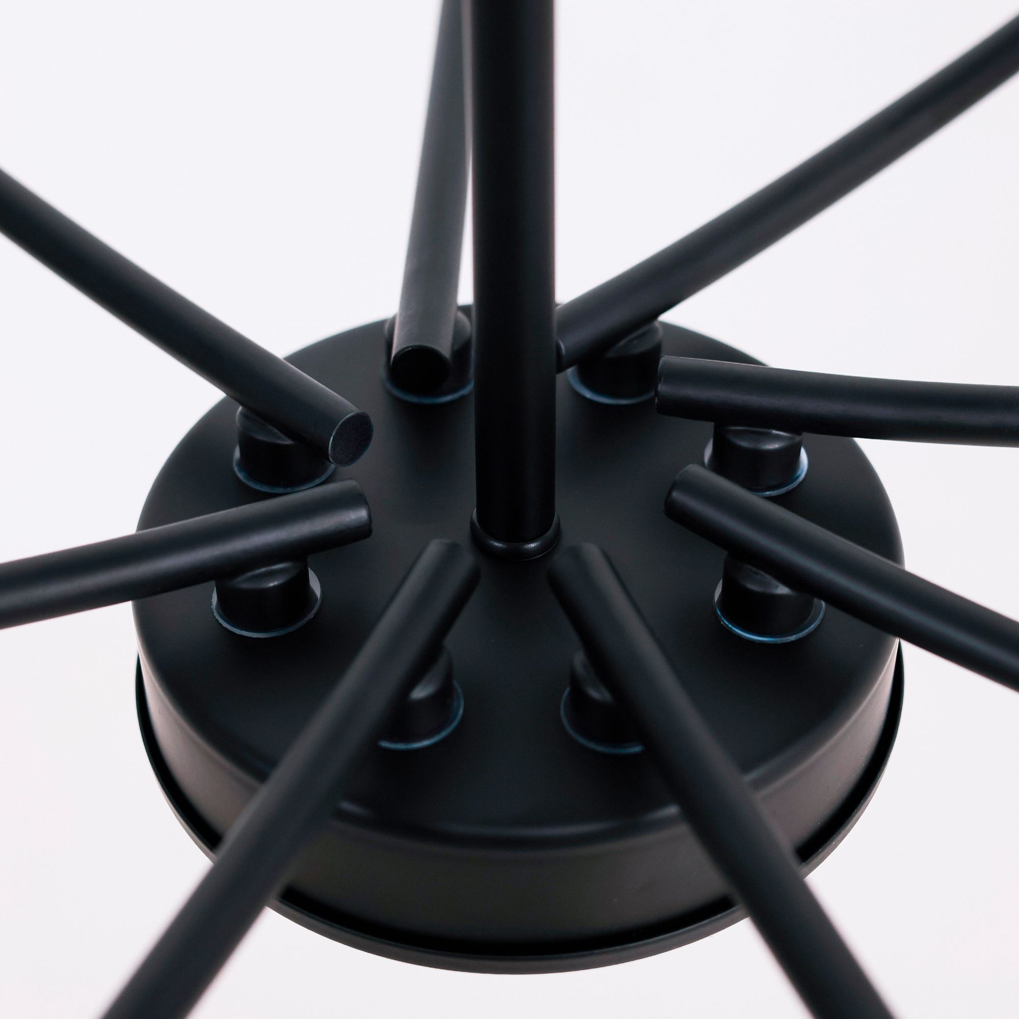 Thumbnail4 of Arlin 39.8" Wide Black 8-Light Curve Arm Chandelier more views