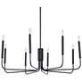 Arlin 49.2" Wide Black 8-Light Candle Chandelier
