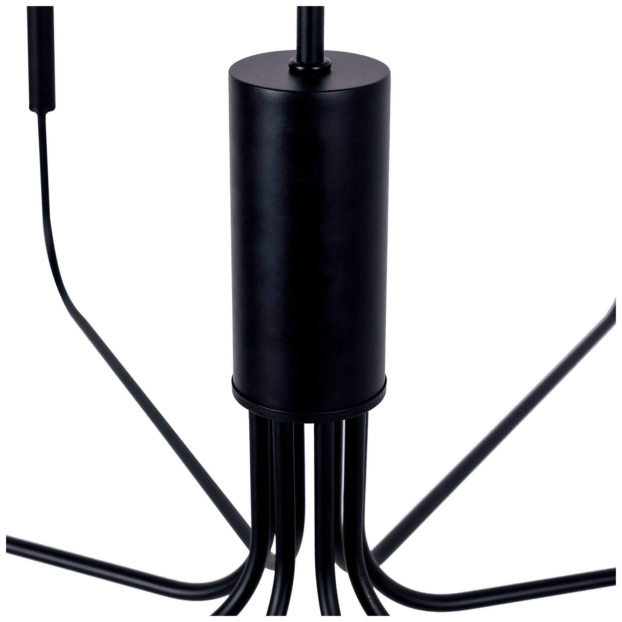 Arlin 49.2" Wide Black 8-Light Candle Chandelier