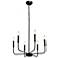 Arlin 6-Light Farmhouse Black Chandelier