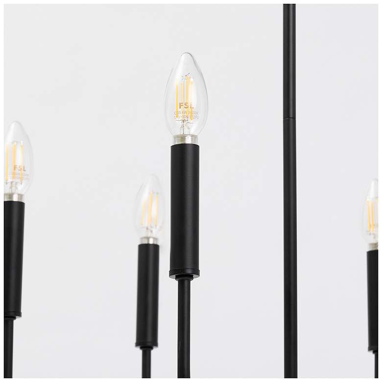 Image 2 Arlin 6-Light Farmhouse Black Chandelier more views