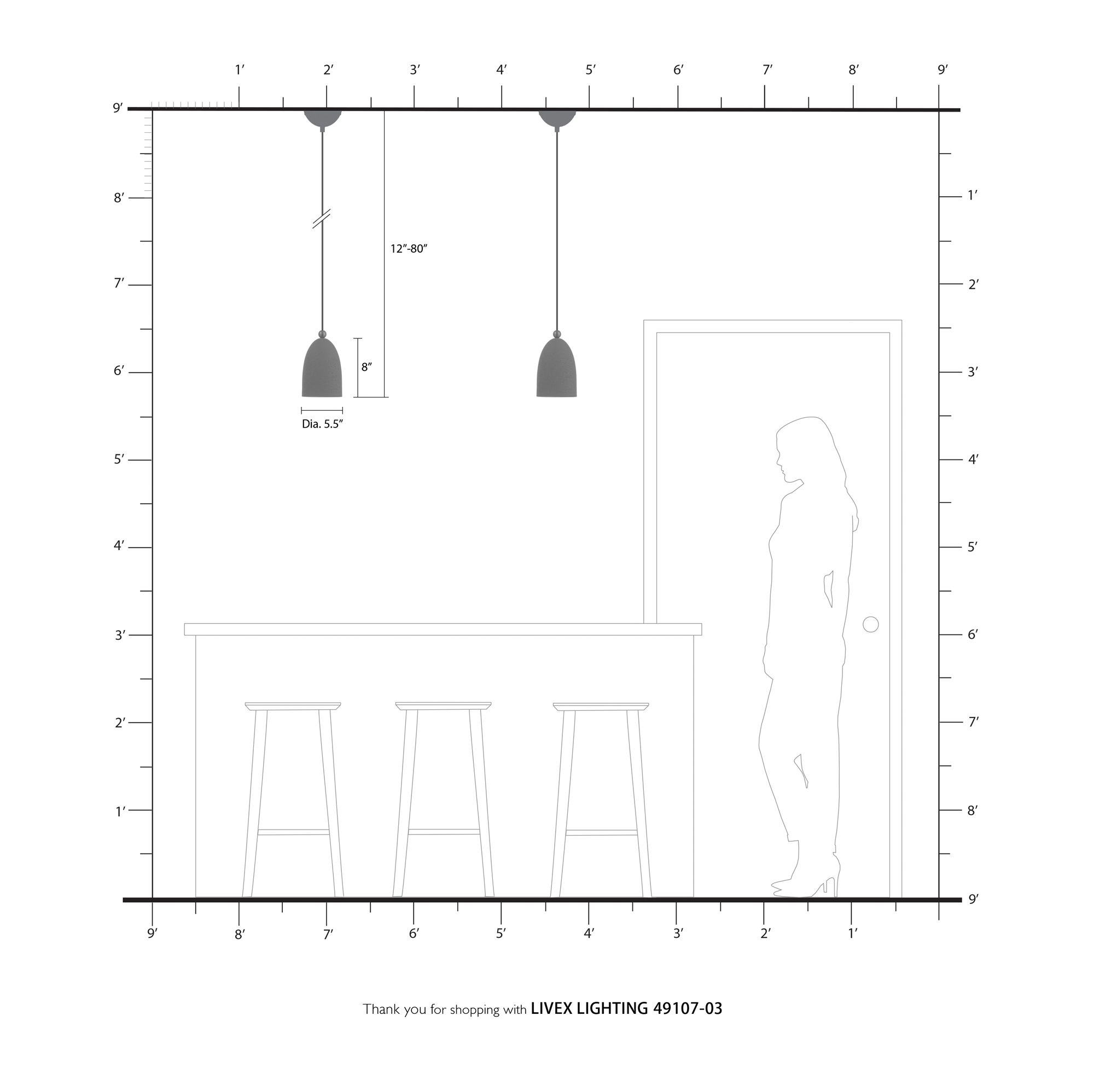 Arlington 1 Light White Pendant