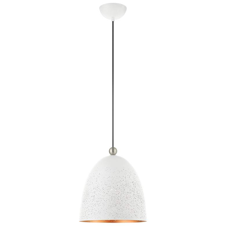 Image 1 Arlington 1 Light White Pendant