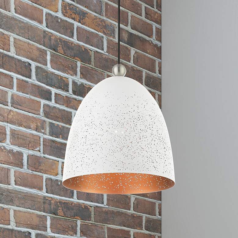 Image 1 Arlington 1 Light White Pendant
