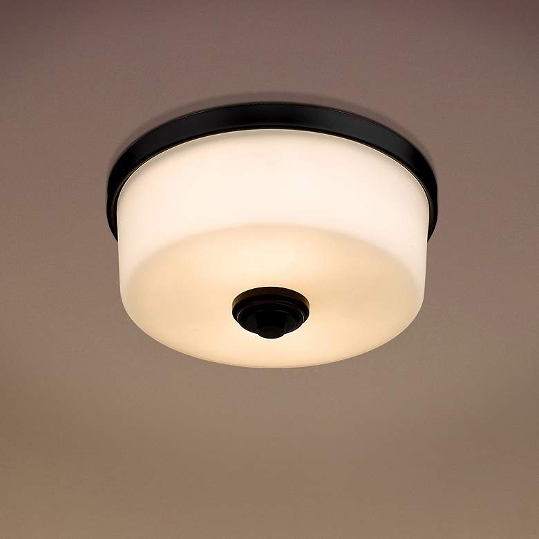 Image 2 Arlington 12 1/4" Wide Matte Black Ceiling Light