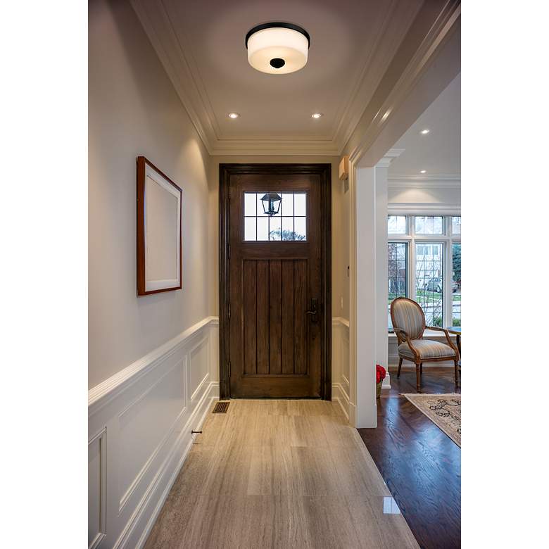 Image 4 Arlington 12 1/4" Wide Matte Black Ceiling Light more views