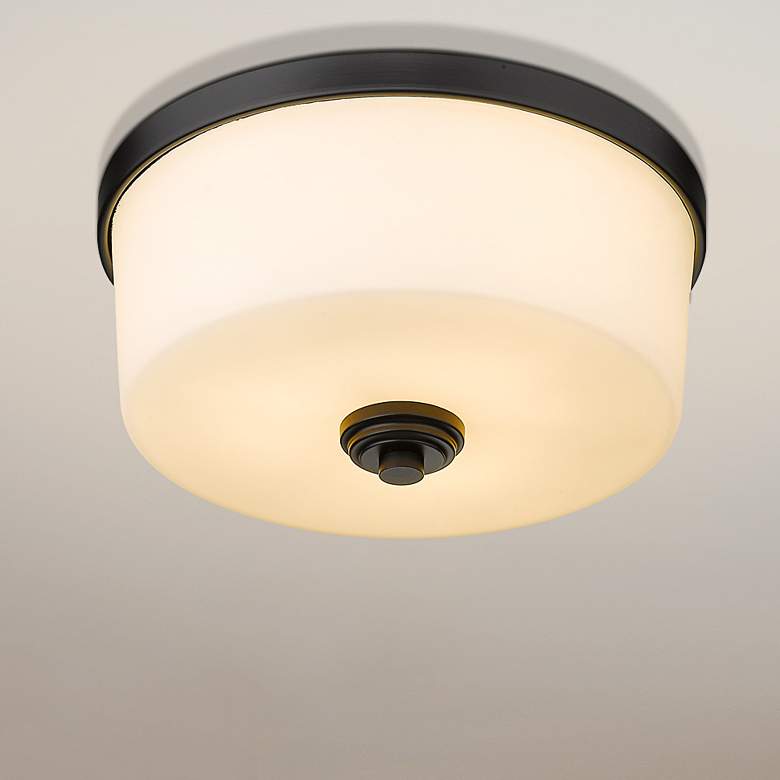 Image 2 Arlington 14" Wide Matte Black Ceiling Light