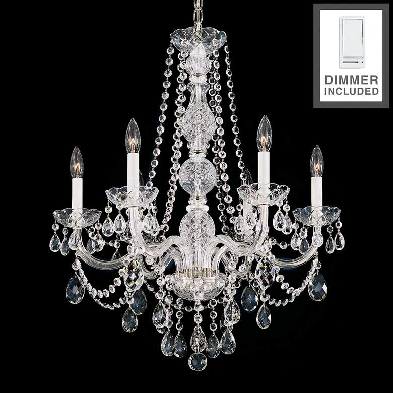 Image 1 Arlington 24 inch Wide Heritage Crystal Chandelier with Dimmer