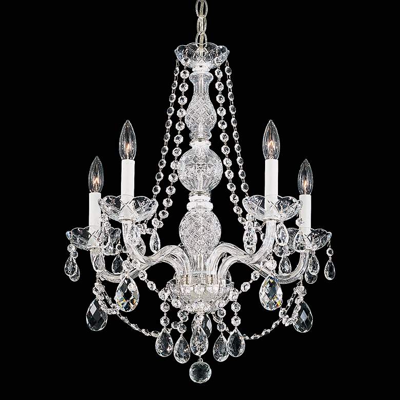 Image 5 Arlington 24"H x 20.5"W 4-Light Crystal Chandelier in Silver more views