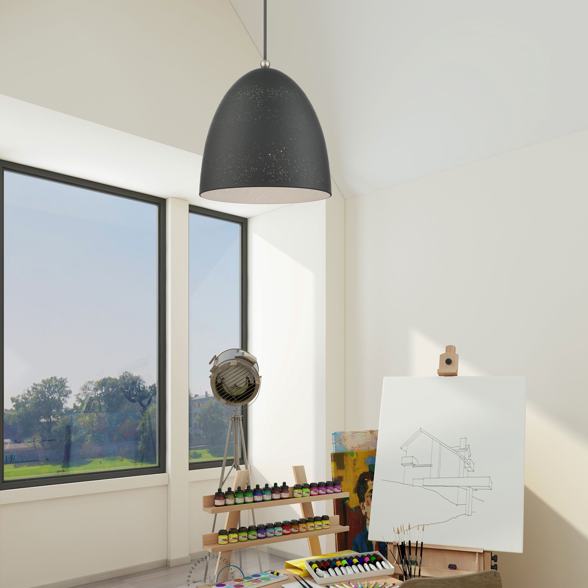 Arlington 3 Light Scandinavian Gray Pendant