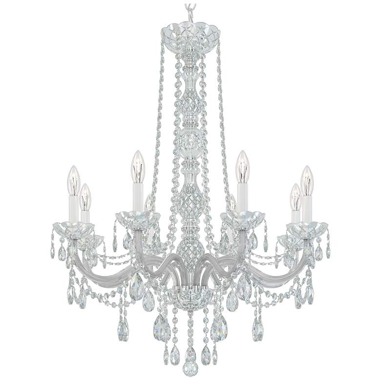 Image 2 Arlington 35.5"H x 28"W 8-Light Crystal Chandelier in Silver