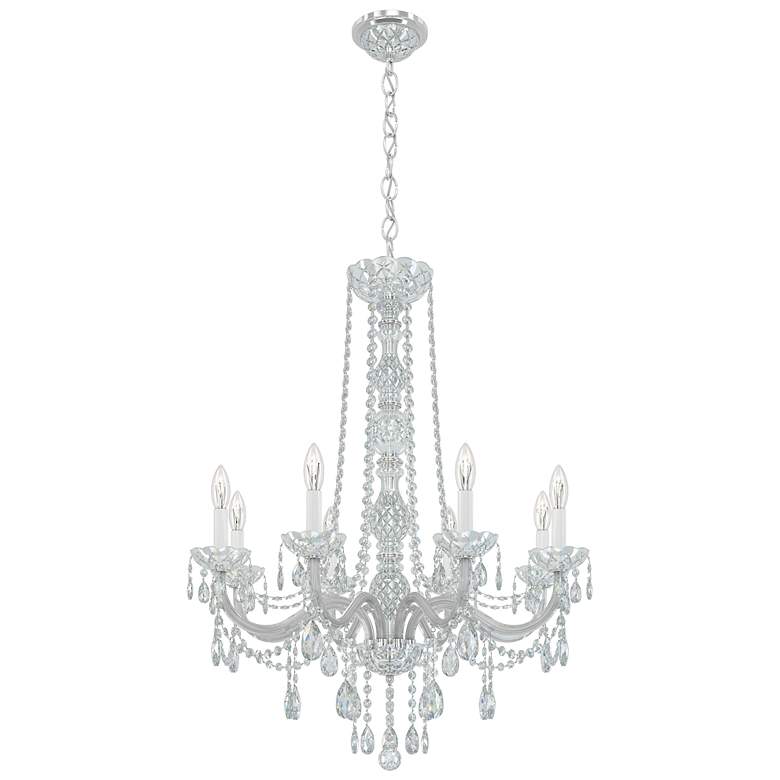 Image 3 Arlington 35.5"H x 28"W 8-Light Crystal Chandelier in Silver more views