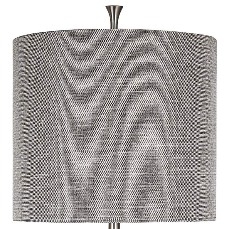 Image 2 Arlington 40 1/2" Modern Charcoal Metal Table Lamp with Crystal Base more views