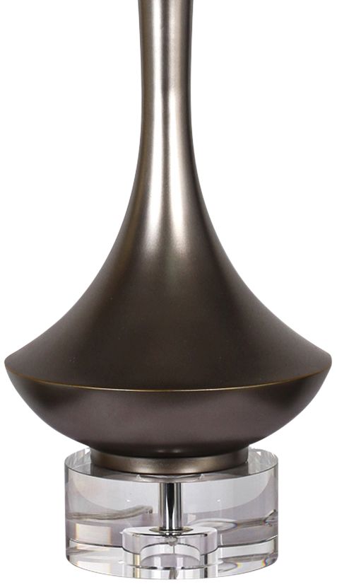 Arlington Charcoal Metal Table Lamp with Crystal Base 66A88 Lamps Plus
