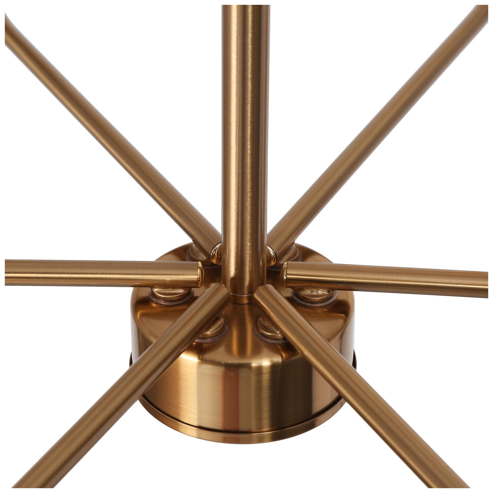 Image 3 Arlinne 20"W Polished Brass 6-Light Metal Candle Chandelier more views