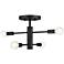 Arlo 14.25 in. 4-Light Matte Black Minimalist Semi Flush Mount