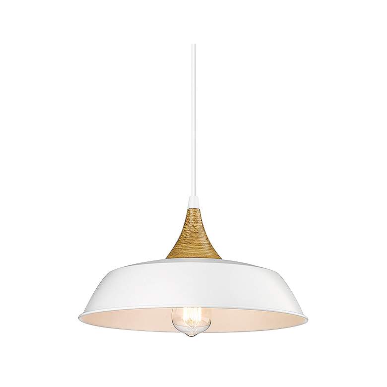 Image 1 Arlo 14" Wide Matte White Pendant Light