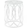 Arlo 16 1/4" Wide White Geometric Eyelet Accent Table