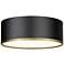 Arlo 16" Wide Matte Black and Rubbed Brass Ceiling Light