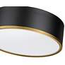 Arlo 16" Wide Matte Black and Rubbed Brass Ceiling Light in scene
