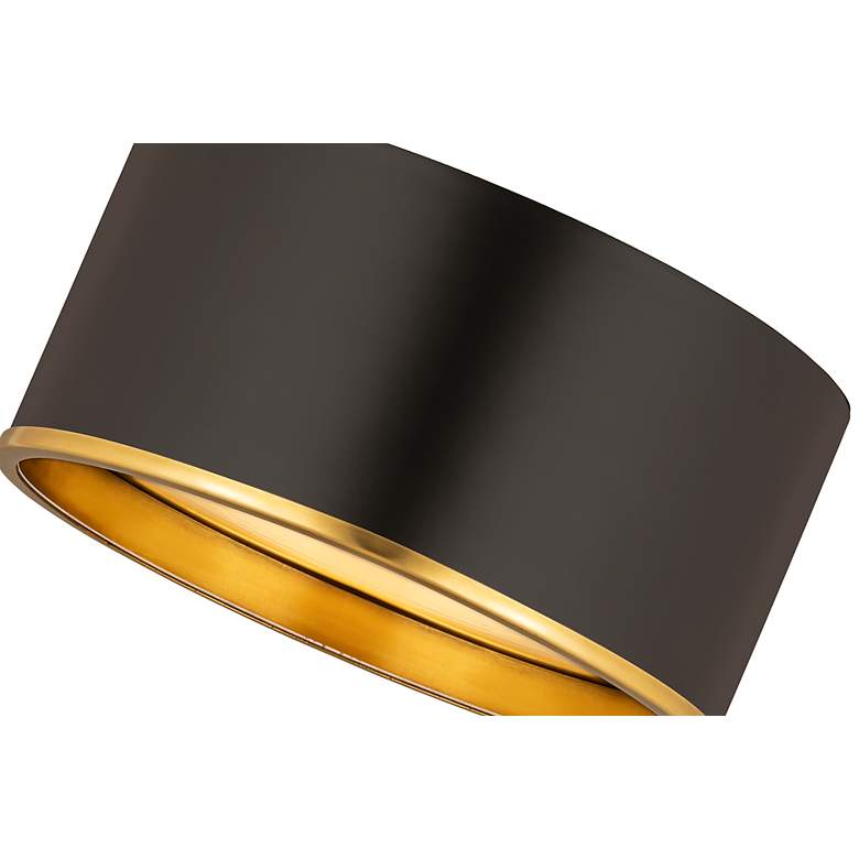 Image 7 Arlo 2 Light Flush Mount in Matte Black and Rubbed Brass more views