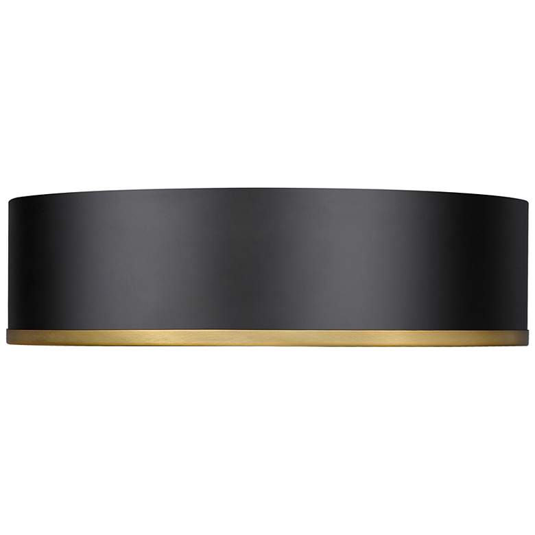 Image 5 Arlo 20 1/4" Wide Matte Black and Rubbed Brass Ceiling Light more views