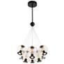 2_Arlo 25.5" Wide Black Chandelier With Clear Glass Shade