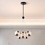 1_Arlo 25.5" Wide Black Chandelier With Clear Glass Shade