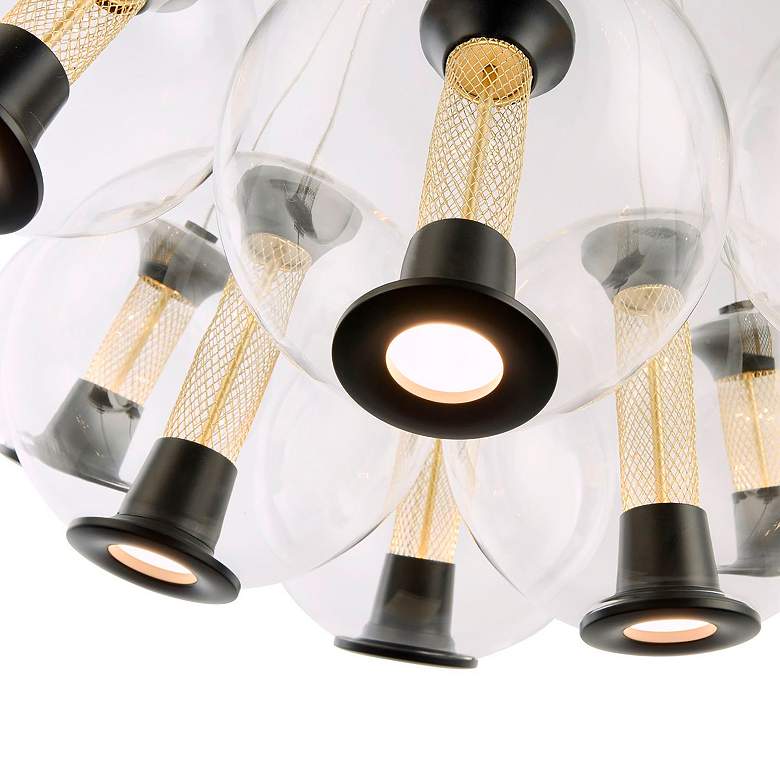 Image 5 Arlo 25.5" Wide Black Chandelier With Clear Glass Shade more views