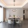 7_Arlo 25.5" Wide Black Chandelier With Clear Glass Shade more views