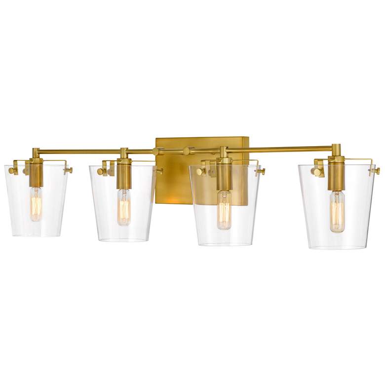 Image 2 Arlo 4-Lt Bath - Black/Satin Brass more views