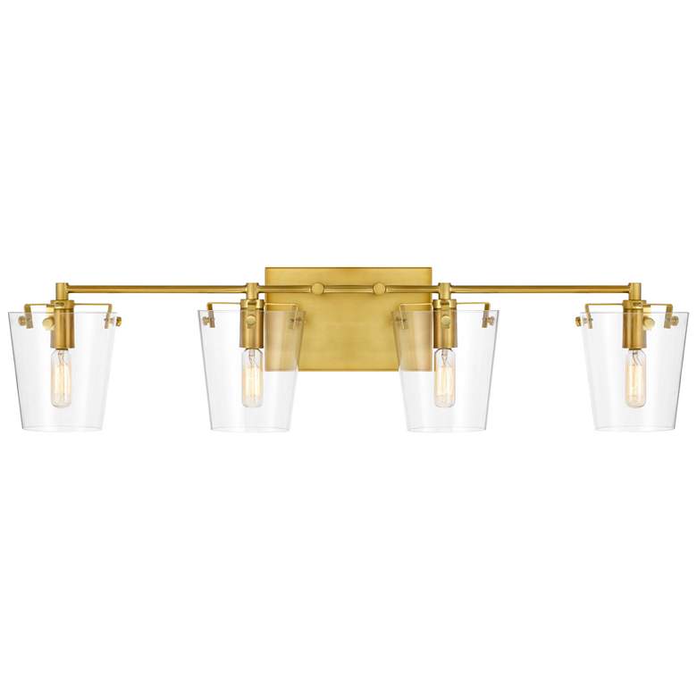Image 5 Arlo 4-Lt Bath - Black/Satin Brass more views