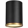 2_Arlo 5 1/4" Wide Matte Black and Rubbed Brass Ceiling Light