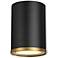 Arlo 5 1/4" Wide Matte Black and Rubbed Brass Ceiling Light