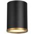 Arlo 5 1/4" Wide Matte Black and Rubbed Brass Ceiling Light
