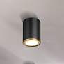 1_Arlo 5 1/4" Wide Matte Black and Rubbed Brass Ceiling Light