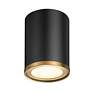6_Arlo 5 1/4" Wide Matte Black and Rubbed Brass Ceiling Light more views