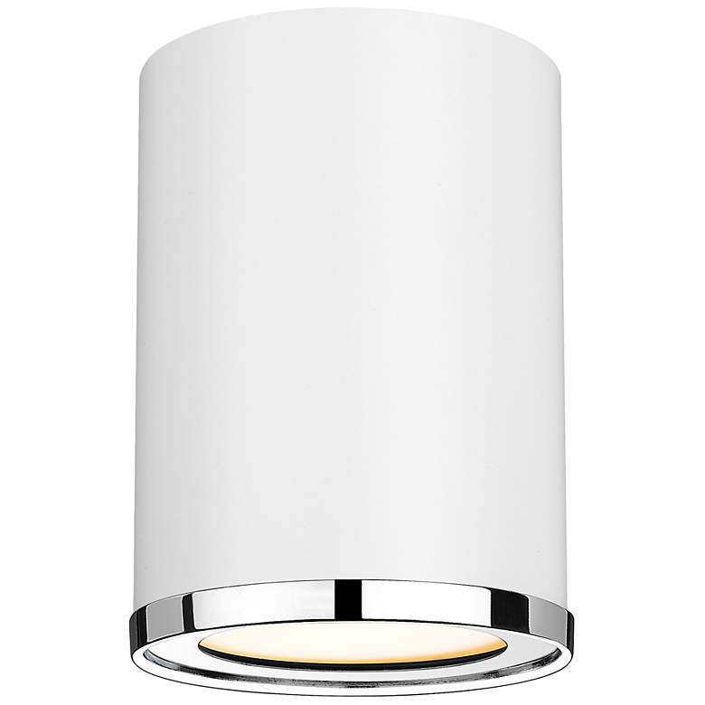 Image 2 Arlo 5 1/4" Wide Matte White and Chrome Ceiling Light