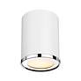 6_Arlo 5 1/4" Wide Matte White and Chrome Ceiling Light more views