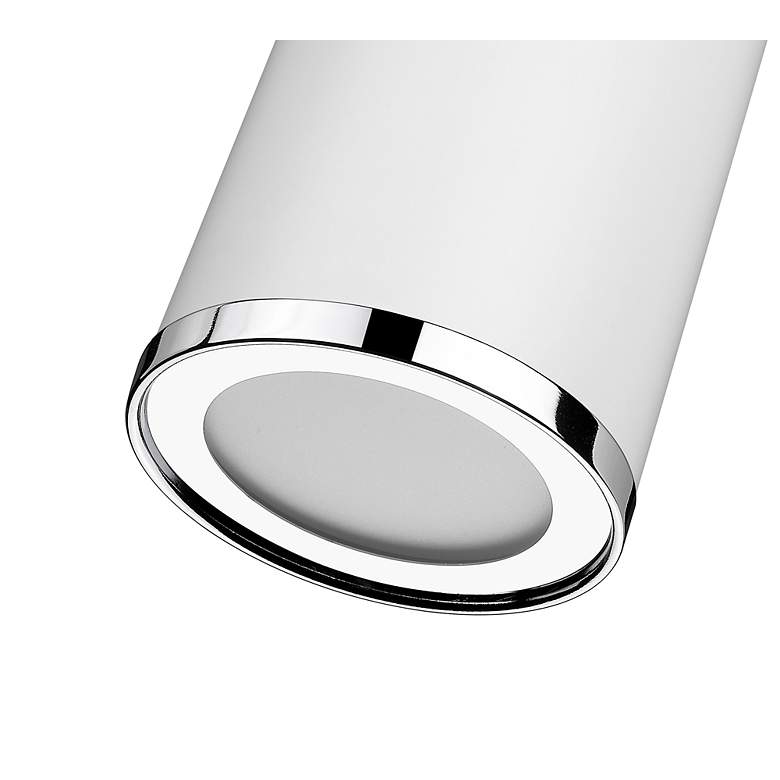 Image 7 Arlo 5 1/4" Wide Matte White and Chrome Ceiling Light more views