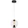 Arlo 8" Wide Black Pendant With Clear Glass Shade